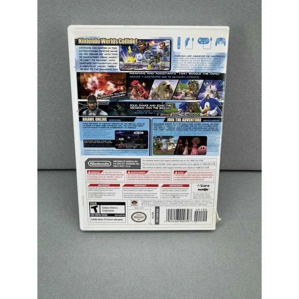 Super Smash Bros Brawl Nintendo Wii CIB Complete Game Untested READ